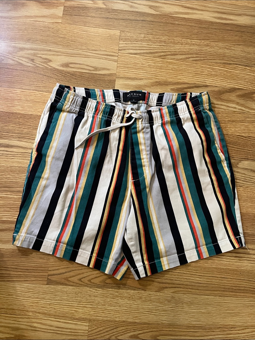 PacSun Striped Elastic-Waist Drawstring Shorts